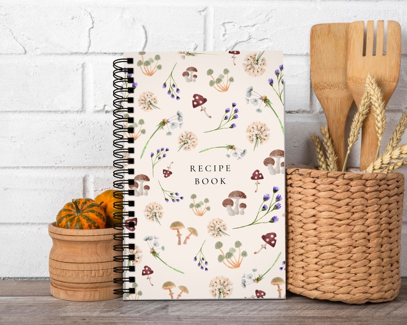 Hardcover Blank Recipe Book Forager Etsy