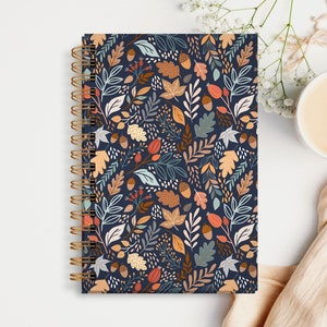 Hardcover Spiral Journal — Leaves & Acorns