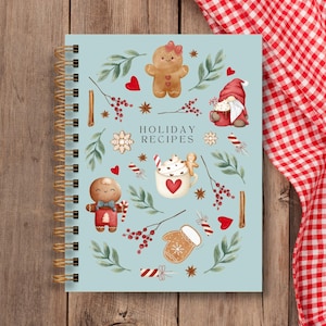 Livro de receitas de férias em branco - Gingerbread Garden