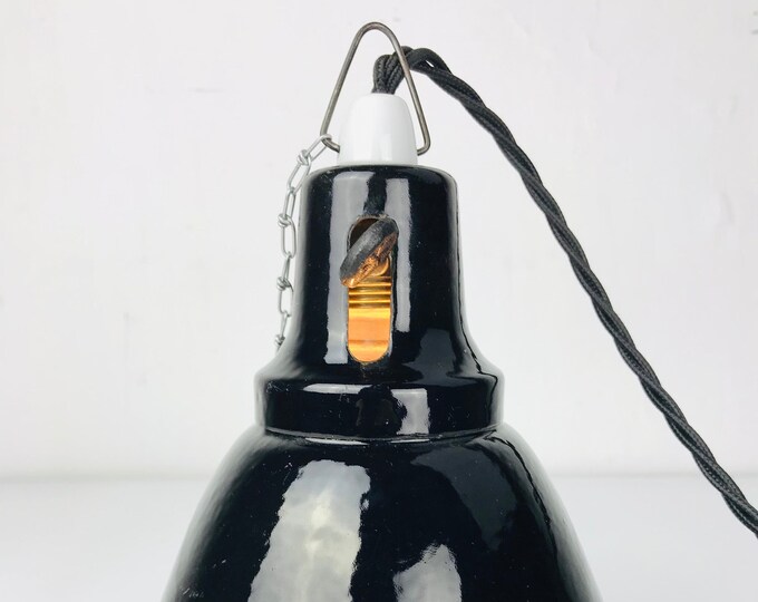 kleine Emaillelampe mit Drehschalter 20s 30s