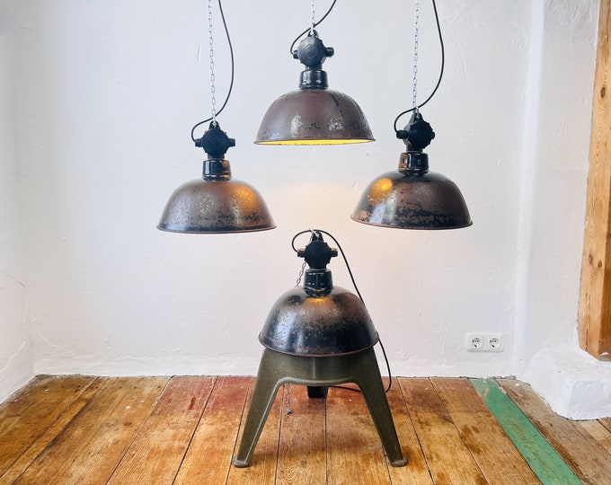 Set of 4 original factory lamps DDR Bolkop