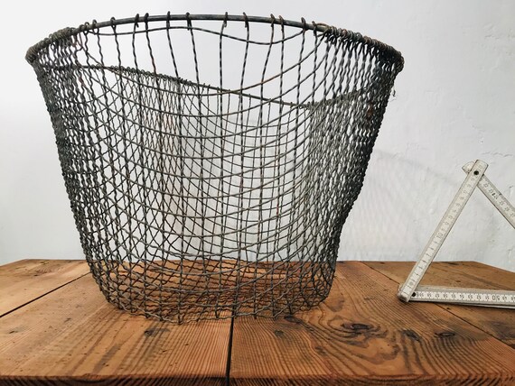 Large Wire Basket 47 Cm Harvest Basket Basket Fil De Fer Etsy
