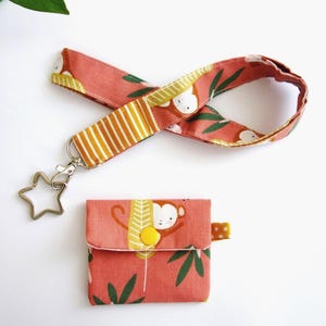 Monedero Mono. Set de monedero y cordón. Cartera para niñas y niños. Regalo para Pascua, Cumpleaños y Navidad
