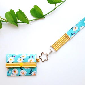 Monedero Flores. Set de monedero y llavero. Cartera para niñas y niños. Regalo para Pascua/Cumpleaños