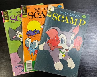 Set of Three 1970s Scamp Comic Books