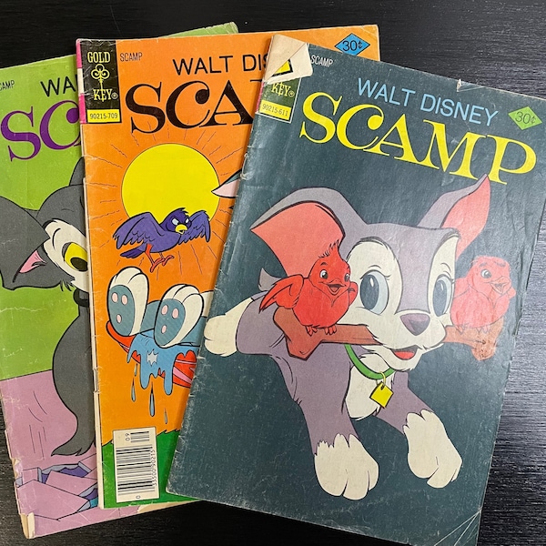 Set of Three 1970s Scamp Comic Books