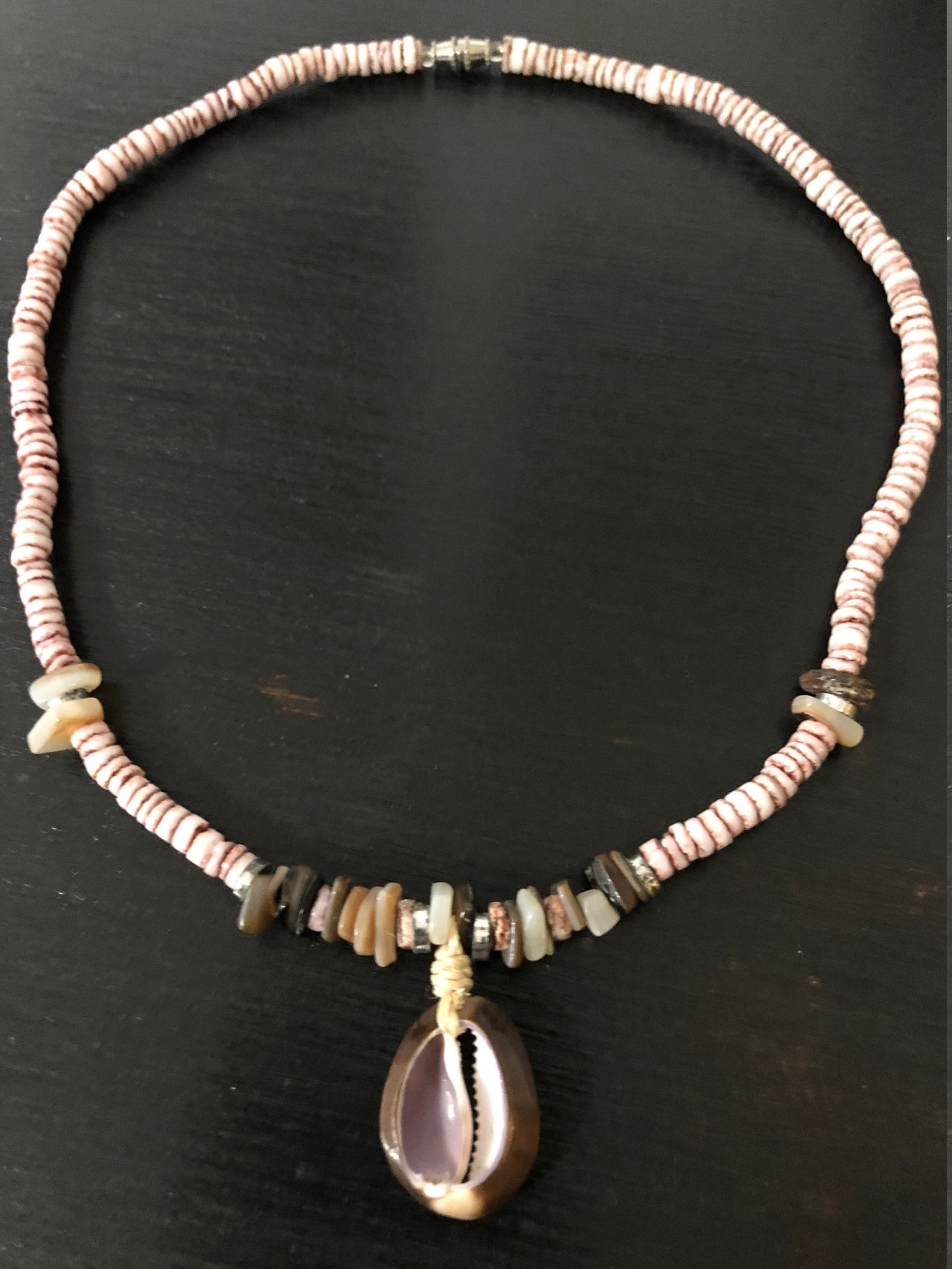 Collier Métal Chromé Argenté - Style Vintage Années 70/80 - Occasion