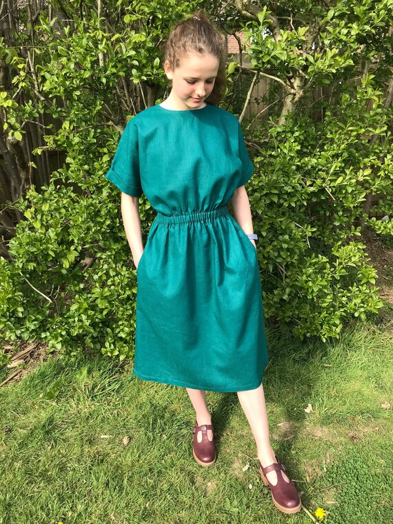 linen dress with pockets uk Lucy Linen Dress Rosehip Design