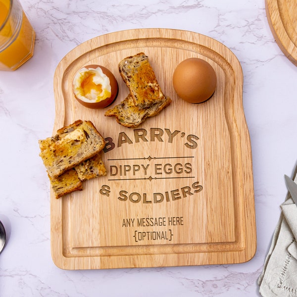 Personalised Egg Breakfast Board - Can be personalised with any text!