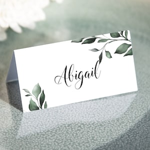 6 x Impostazioni / biglietti personalizzati del nome del matrimonio-Parte della nostra gamma di articoli per la cancelleria da sposa Abigail Range