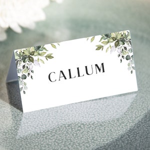 6 x Ajustes / tarjetas personalizadas del nombre de la boda del lugar:Parte de nuestra gama de papelería para bodas Sienna Range