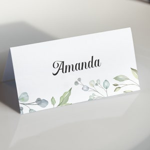 6 x Impostazioni / biglietti personalizzati del nome del matrimonio-Parte della nostra gamma amanda Gamma di cancelleria per matrimoni