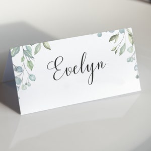 6 x Impostazioni / biglietti personalizzati del nome del matrimonio-Parte della nostra gamma di cancelleria per matrimoni Evelyn Range