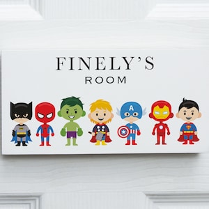 Superhero Room Plaque