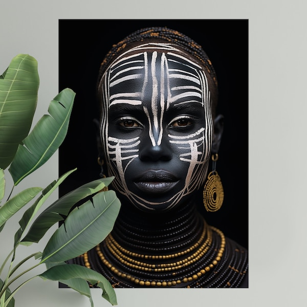 African woman art, PHYSICAL PRINT POSTER, Africa art, photography artwork, African portrait, Black art prints, African woman wall art