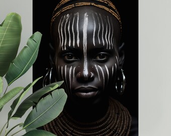 African woman printable art | DIGITAL DOWNLOAD | Afrocentric wall art | African portrait | Black art print | African woman wall art