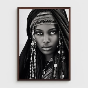 African woman art | PHYSICAL PRINT POSTER | Afrocentric wall art | African portrait | Black art print | African woman wall art