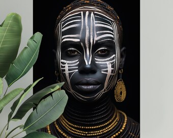 African woman printable art | DIGITAL DOWNLOAD | Africa art | photography artwork | African portrait | Black arts | African woman wall art