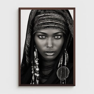 African woman art | PHYSICAL PRINT POSTER | Afrocentric wall art | African portrait | Black art print | African woman wall art