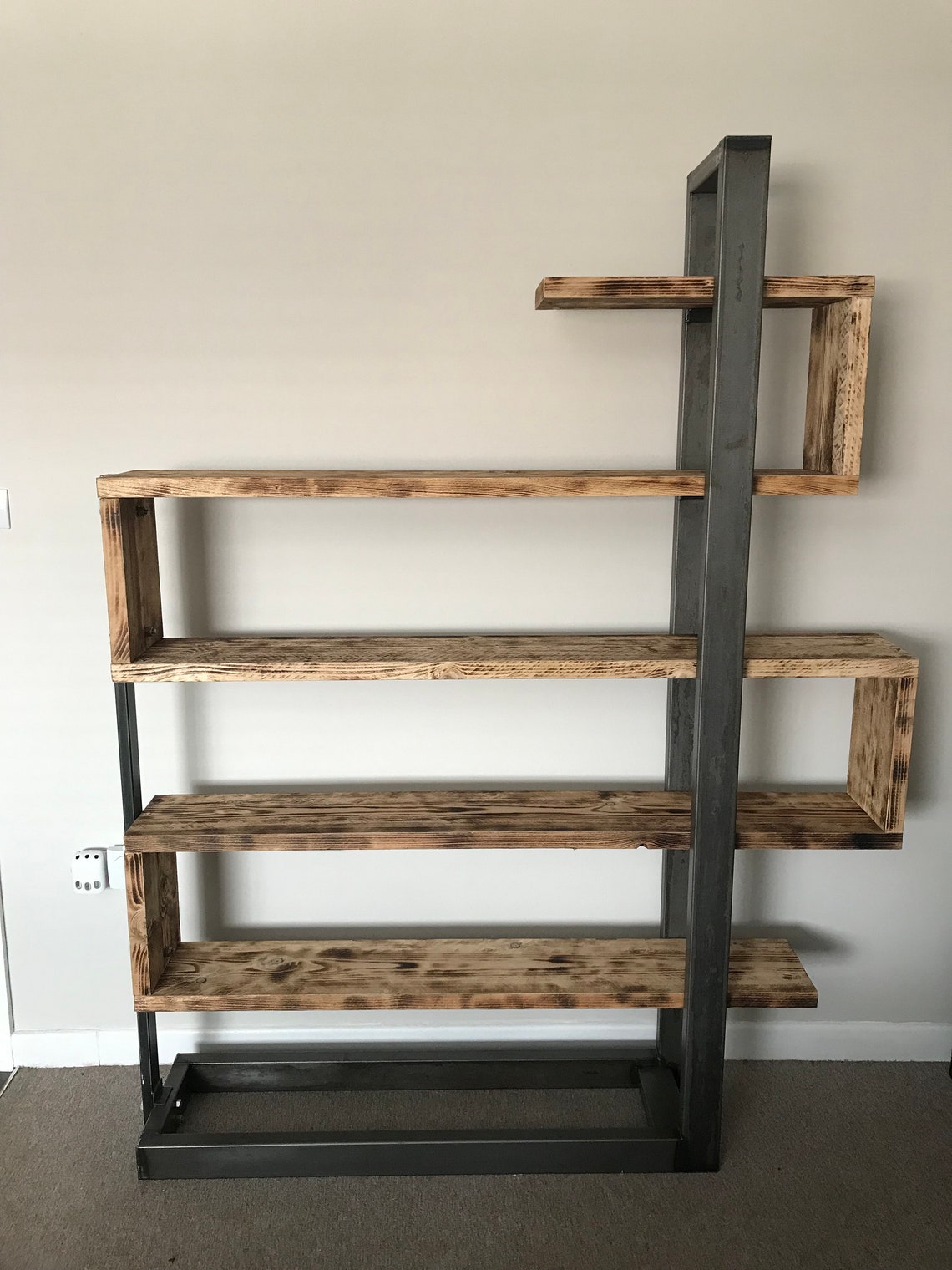 Rustic Industrial Shelving Unit - Etsy