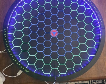 Custom 20 Inch Beyblade Arena: Glows with USB Blacklight for Tournaments.