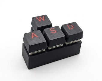 WASD Fidget, Mechanical Gaming Key Switch, Custom Gamer Gift