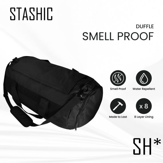 STASHIC Smell Proof Bag Duffle Bag Holdall Large Size Gym