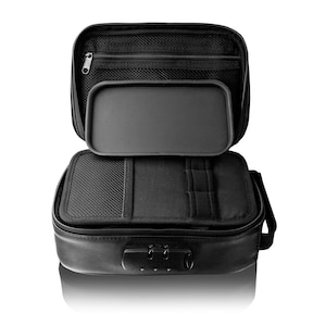 STASHIC Elite Smell Proof Bag - Vegan Leather - Lockable Case - Activated Carbon Lining - SH*
