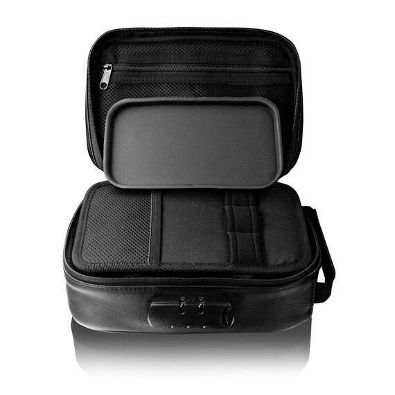 STASHIC Elite Smell Proof Bag - Vegan Leather - Lockable Case - Activated Carbon Lining - SH*