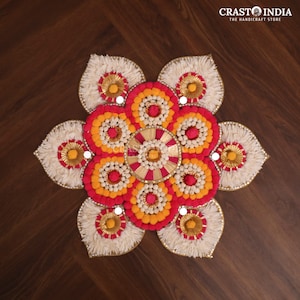 Crasto India Handcrafted Festive Rangoli #32 for Diwali, Weddings, Home Decor, House Warming, Eid, Onam, Pongal, Ganesh Chaturthi, New Year