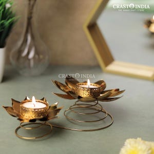 Crasto India Handcrafted Festive Diya #100 for Diwali, Weddings, House Warming, Ganesh Chaturthi, Home Decor (INTERCONNECTED DIYA)