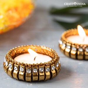 Crasto India Handcrafted Festive Diya #17 for Diwali, New Year, Weddings, House Warming, Eid, Ganesh Chaturthi, Home Decor.