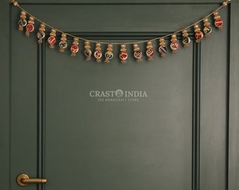 Crasto India Handcrafted Festive Toran #44 for Diwali, New Year, Weddings, House Warming, Eid, Onam, Pongal, Ganesh Chaturthi, Home Decor