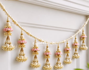 Toran festif artisanal : décoration de porte indienne pour Diwali, mariages, pendaison de crémaillère, festivals, cadeaux