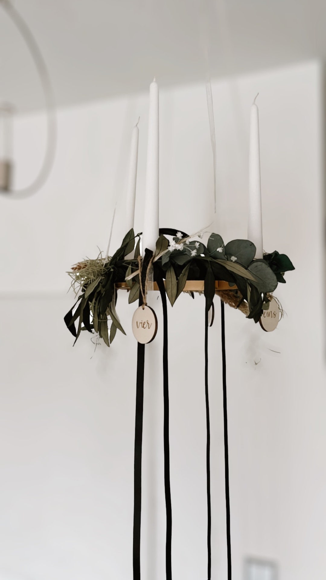 Advent Wreath Hanging Metal Advent Wreath Etsy