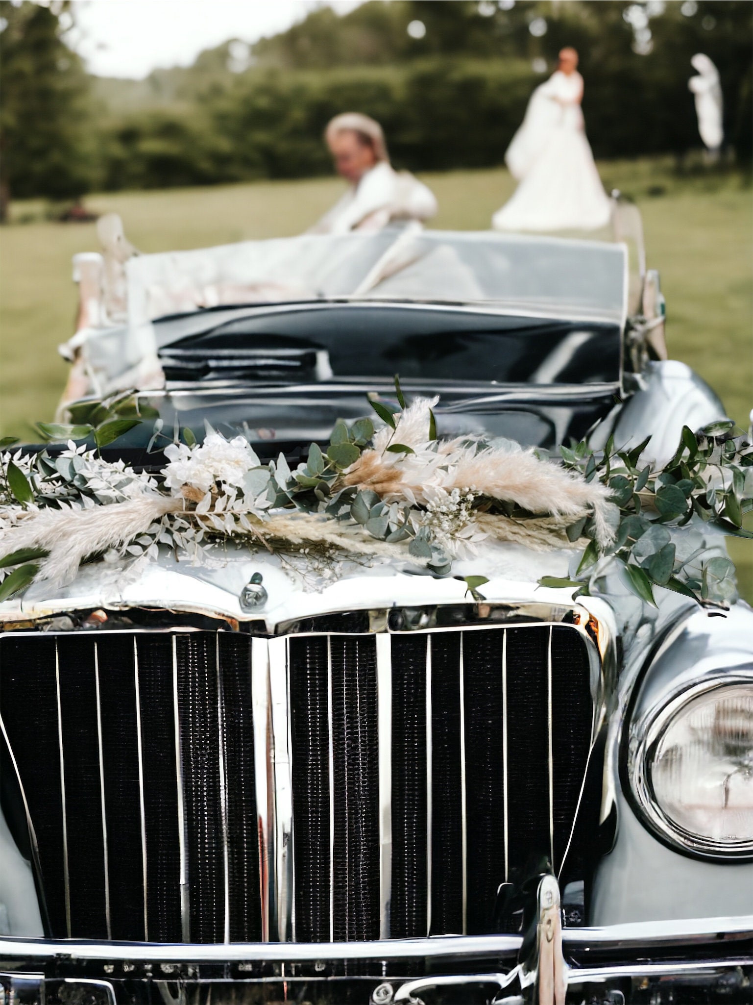 SHTGOI Hochzeitsauto Blumen Dekoration Autoschmuck Hochzeit