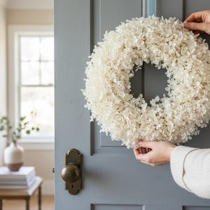 Türkranz Kranz *hydrangea* Tischkranz Türkranz creme