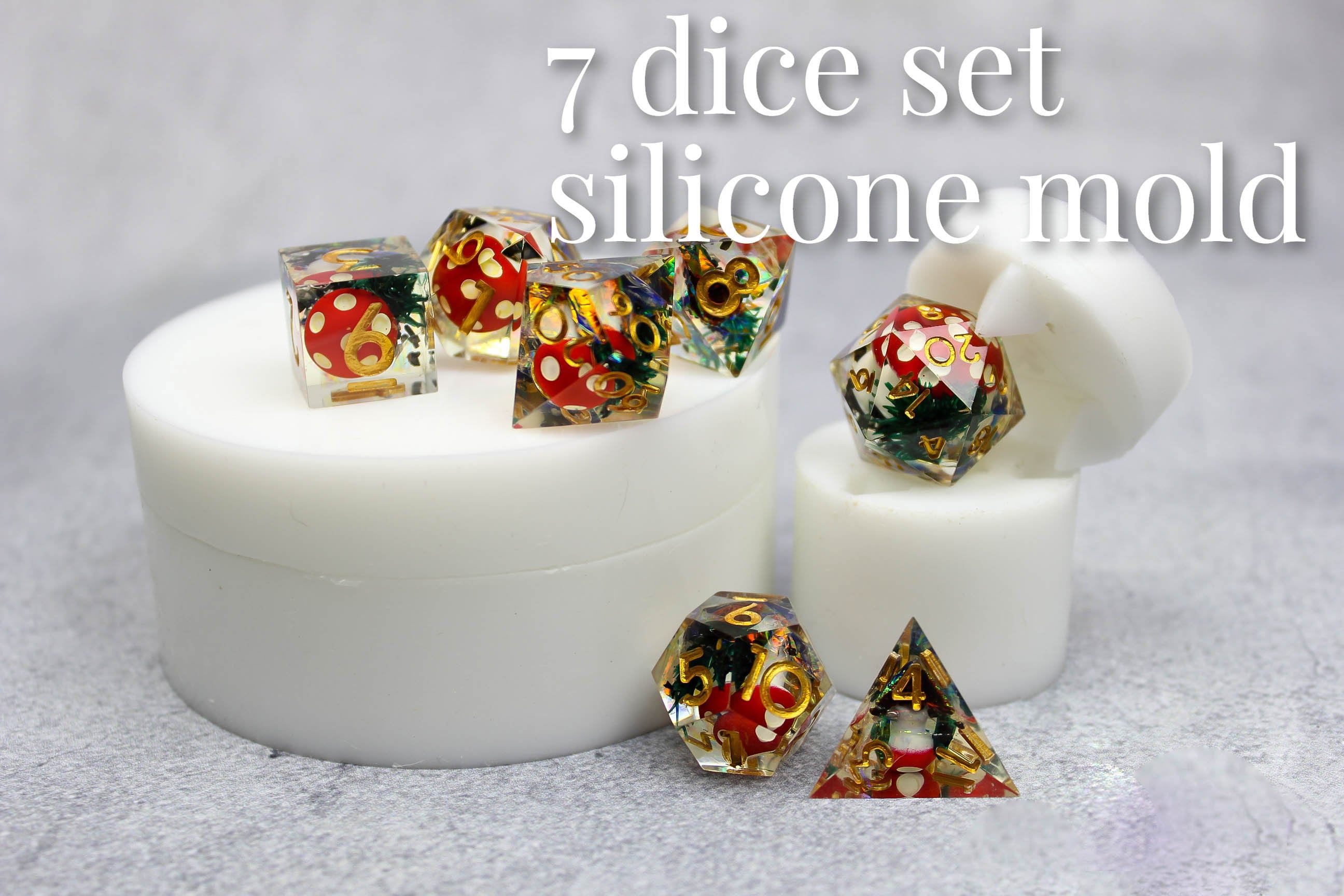 Resin Dice Fillet Mold DIY Crystal Epoxy Mold Geometry Multi-spec