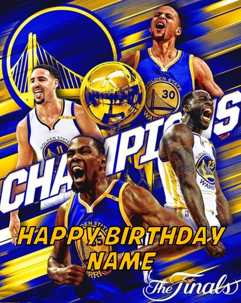 Steph Curry Golden State Warriors Edible Image Cake Birthday Topper 1 4 Sheet Cake Toppers Greeting Cards Party Supply