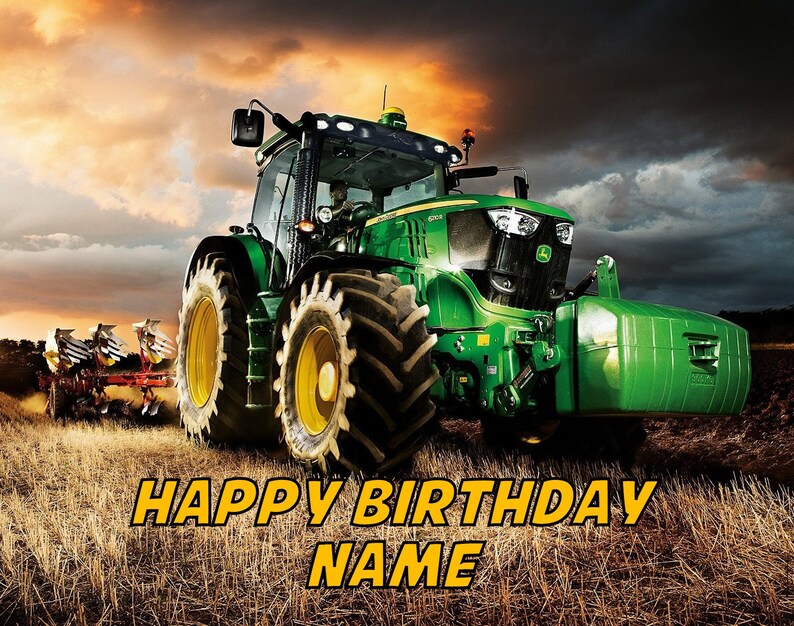 Personalized Edible Cake Image FARM TRACTOR