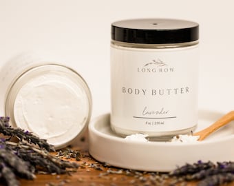 Lavender Body Butter - Whipped Body Lotion, All Natural, Preservative Free