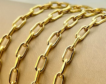 18k SolidGold Cable  chain,22",20",18",3.5mm, Cable Real Gold chain, Cable Gold Chain, Birthday Gift ,everyday chain, For Her,For Him.