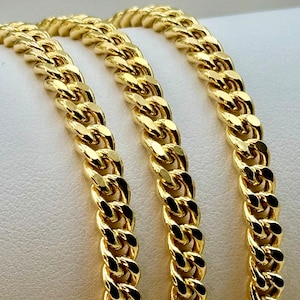 14k Gold Curb Chain Necklace: 4.30mm Width, Solid Gold