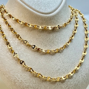18k Gold Ankerhalskette, 3.5 mm Mariner Style
