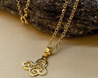 18k solid Gold Butterfly Necklace - Solid Gold , Butterfly Necklace - Birthday Gift - Gift For Her - Anniversary Gift