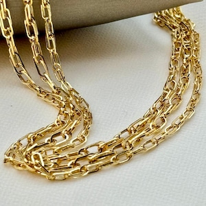 18k Real Gold Cable link chain, 20&quot; inches, 2MM, 3MM, Real Gold chain, gift for her, Cable Gold Chain, Birthday Gift, everyday chain.