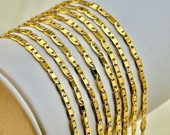 18k Gold  ANCHOR CHAIN Necklace ,2.3mm , Anchor Mariner chain ,18k Gold Mariner necklace ,For Her ,For him, Birthday Gift ,Christmas gift