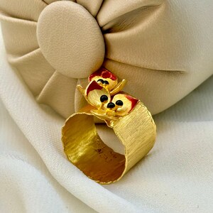 18k Solid Gold  Ring with Flower , For Her, Birthday Gift , Anniversary Gift , For Mum , Unique Colorful Ring , Handmade Ring with Flower .