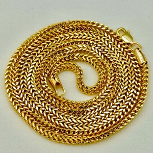 14k Real Gold Franco chain, Gold Franco chain, 14k trending Gold chain, 14k real Gold, for Him, for her, Birthday gift, Unique chain.