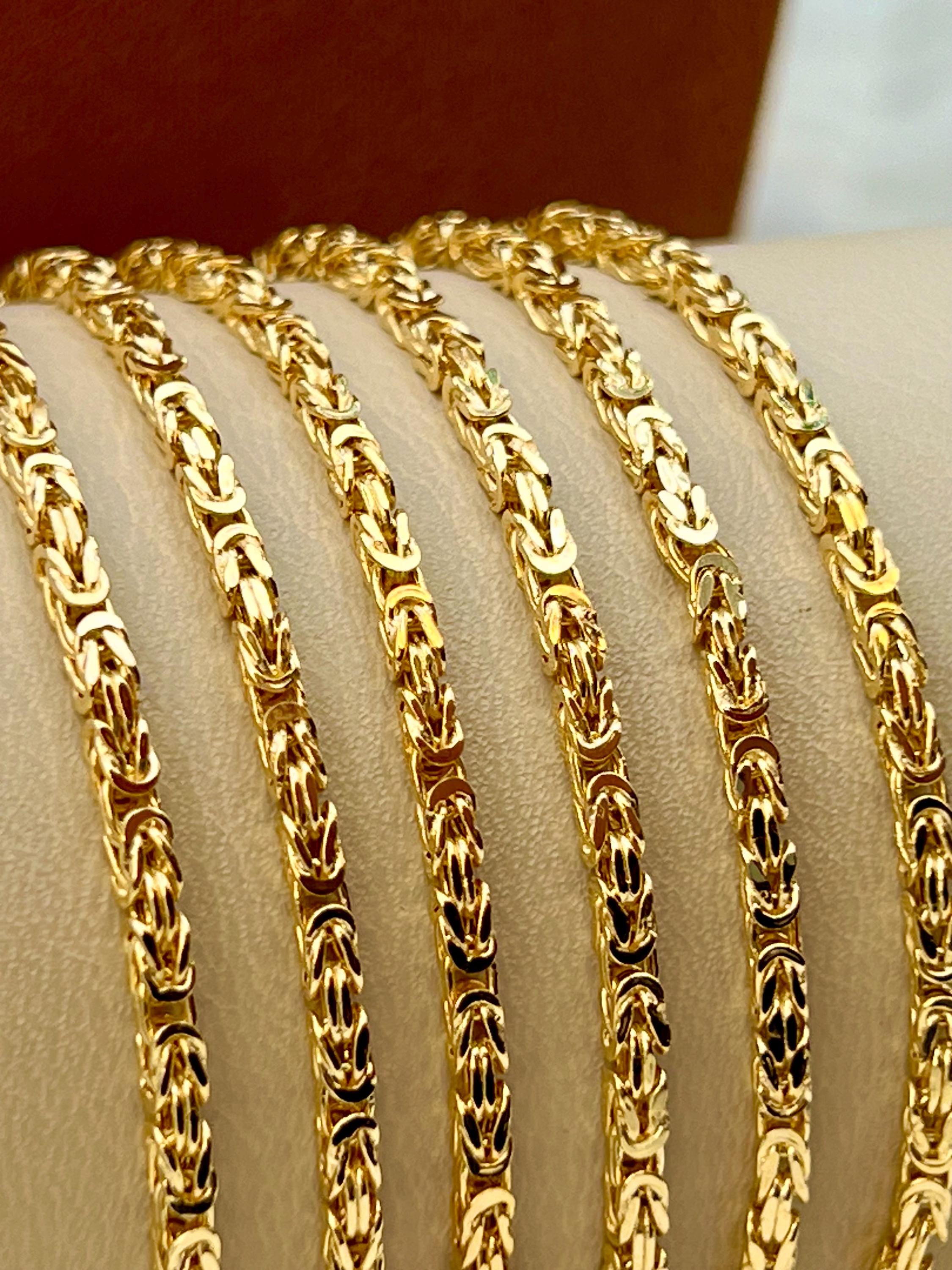 アクセサリー 18K GoldBracelet 18K Gold Byzantine Chain Necklace or Bracelet: Unisex Gift - Etsy